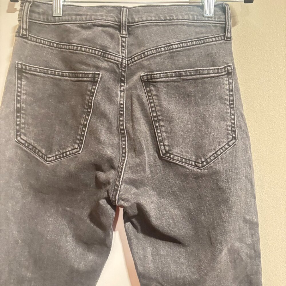 Gap Denim High Rise Vintage Slim Women Black Wash Stretch Straight Leg Jean - Picture 8 of 11